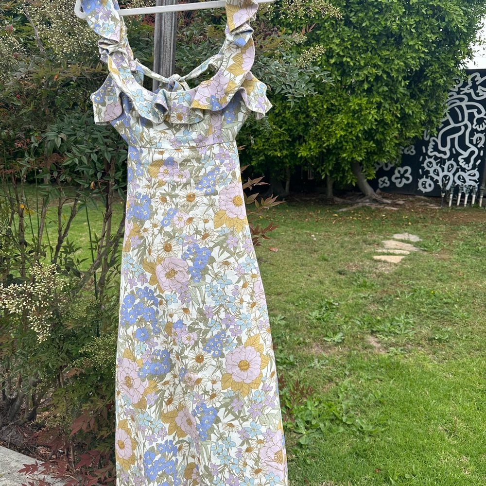 Zimmermann Super Eight Frilled Midi Dress (VGUC - Size 1)
